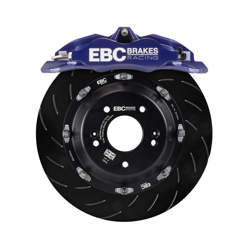 EBC Racing 92-00 BMW M3 (E36) w/Meyle Control Arms Blue Apollo-4 Calipers 330mm Rotors Front BBK