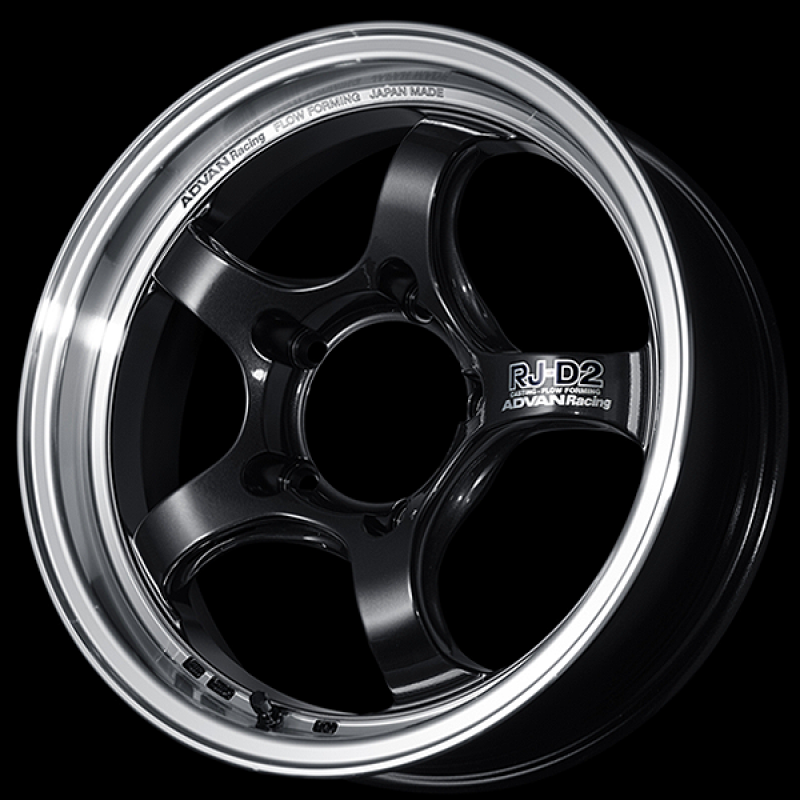 Advan RG-D2 17x7.5 / +50 Offset / 5x100 / 63mm Bore / Machining and Black Gunmetallic