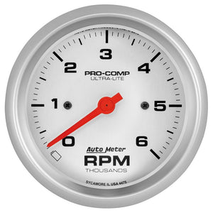 AutoMeter Ultra-Lite 3-3/8in. 0-6K RPM In-Dash Tachometer Gauge