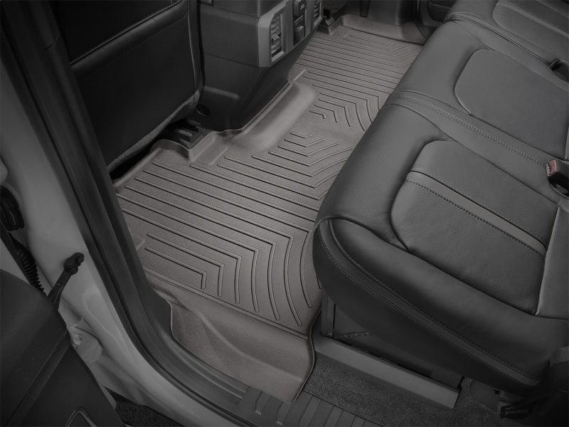 WeatherTech 2017+ Ford F-250/F-350/F-450/F-550 Crew Cab Rear FloorLiner - Cocoa