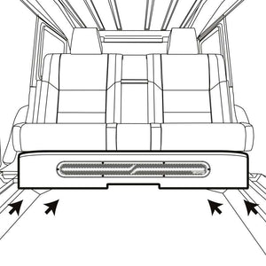 DS18 Jeep Gladiator JT 2020-UP 4 x 8in Subwoofers Included (ZR8.2D) Underseat Box Black -LED Lights