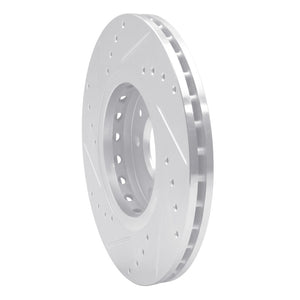 R1 20-25 Nissan SENTRA Front Right Drilled & Slotted Silver Brake Rotor