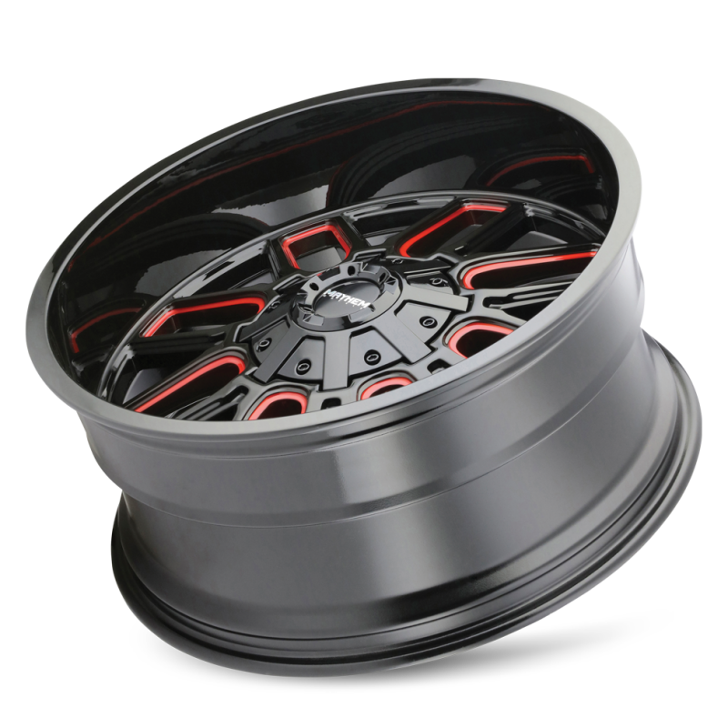 Mayhem 8107 Cogent 22x10 / 8x165.1 BP / -19mm Offset / 130.8mm Hub Black w/ Prism Red Wheel