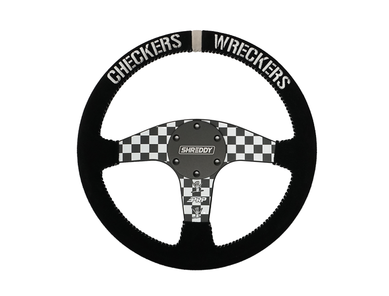 PRP X Shreddy Checkered Steering Wheel - Flat