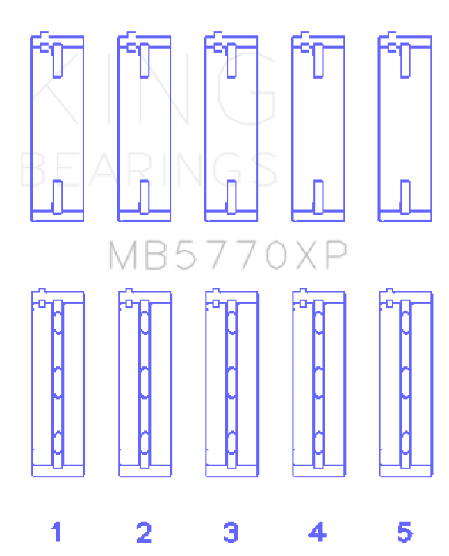 King Engine Bearings Nissan VK45DD/DE 4.5L (Size STD) Performance Main Bearing Set