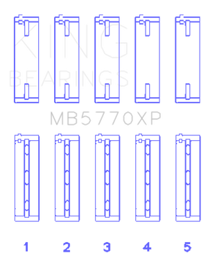 King Engine Bearings Nissan VK45DD/E/ VK50VE/ Vk56DE/VD (Size 0.25) Main Bearing Set