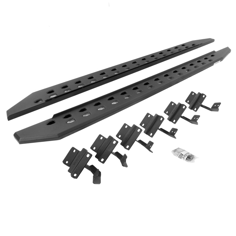 Go Rhino 17-22 Ford F-250/F-350 SC RB20 Slim Running Boards Kit (w/Brackets) - Tex. Blk