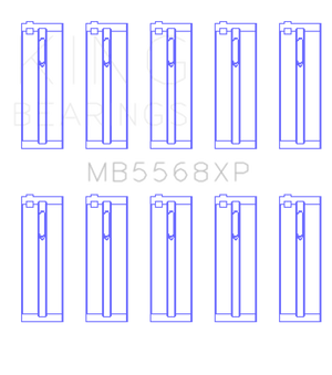 King Engine Bearings Acura D16A1/97-01 Honda H22A4/98+ F23A Performance Main Bearing Set - Size STD