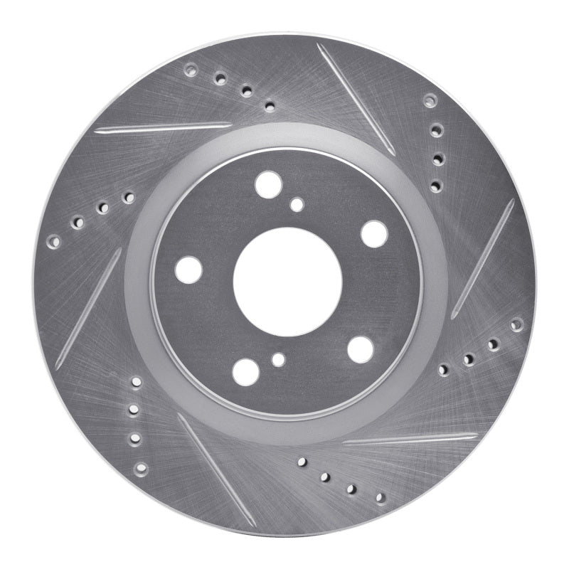 R1 19-24 Volkswagen Polo (Mexico) Front Right Drilled & Slotted Silver Brake Rotor