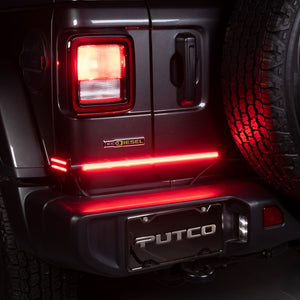 Putco 2019+ Ram 1500/Jeep Wrangler JK/JL 18in Red Split Blade LED Tailgate Light Bar (Pair)