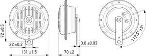 Hella Supertone Horn Kit 12V 380HZ HTone Black