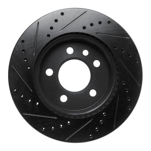 R1 10-17 Volkswagen AMAROK (Mexico) Front Right Drilled & Slotted Black Brake Rotor
