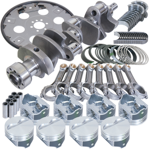 Eagle Chevy 350 1Pc 3.750in Crank 5.700in I-Beam Rods 4.060in Pistons 168 Tooth FP Balanced Assembly