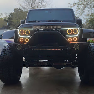 Oracle Vector Jeep Wrangler JK Grille Halo Kit - ColorSHIFT