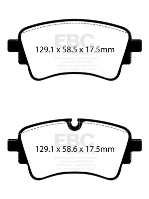 EBC 2020+ Audi A4 B9 2.0T Redstuff Rear Brake Pads