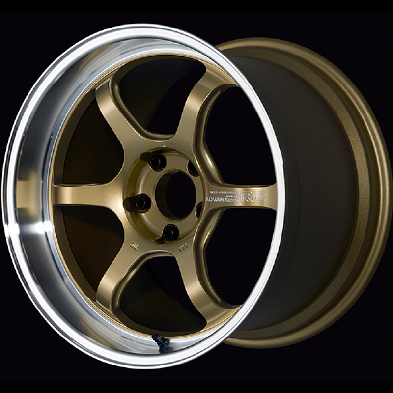 Advan R6 18x10.5 +24 5x114.3 Machining and Racing Brass Gold Wheel