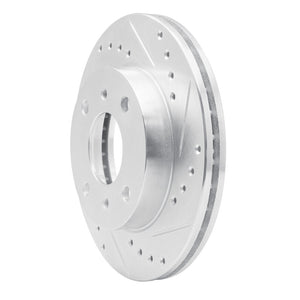 R1 89-13 Infiniti G20 Front Right Drilled & Slotted Silver Brake Rotor