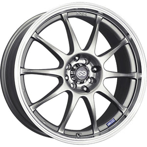 Enkei J10 16x7 4x100/108 42mm Offset 72.62mm Bore Dia Silver w/ Machined Lip Wheel