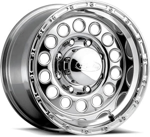 Raceline 887 Rock Crusher 17x9in / 5x127 BP / 0mm Offset / 83.82mm Bore - Polished Wheel