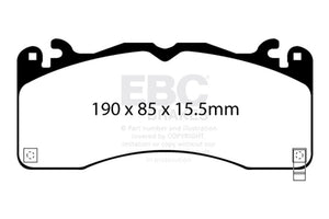 EBC Racing 2015+ Ford Mustang (6th Gen) 2.3L Turbo (GT Performance Package) RP-X Front Brake Pads