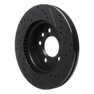 R1 10-17 Volkswagen AMAROK (Mexico) Front Left Drilled & Slotted Black Brake Rotor