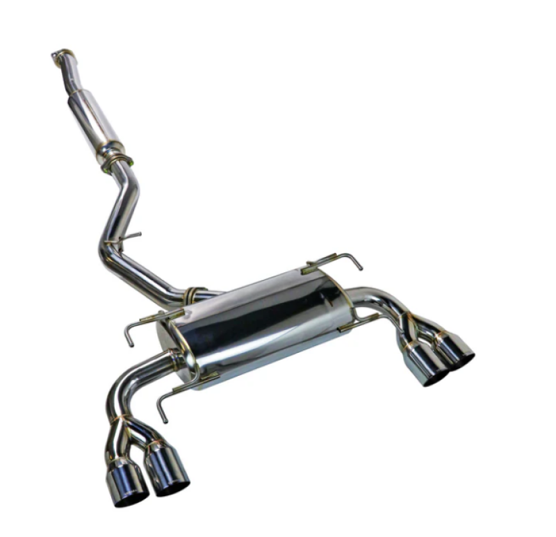 Remark 08-14 Subaru WRX STi GR Hatch Sports Touring Cat-Back Exhaust - SS Quad Tips (Resonated)