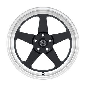 Forgestar D5 Drag 18x5 / 5x120.65 / ET-38 / 70.3 HB - Gloss Black Machined - Non-BL Wheel