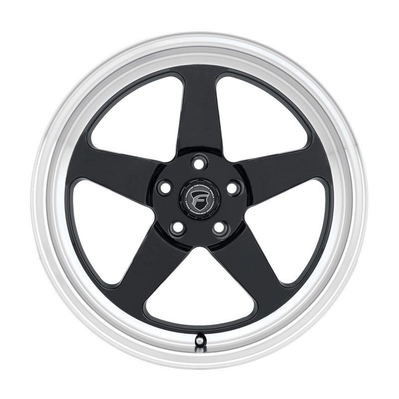 Forgestar D5 Drag 18x5 / 5x120.65 / ET-38 / 70.3 HB - Gloss Black Machined - Non-BL Wheel