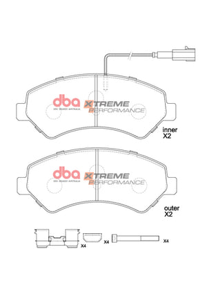 DBA 14-23 Ram ProMaster 1500 XP Performance Front Brake Pads
