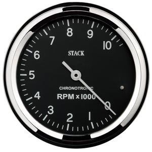 Autometer Chronocentric Tachometer - 80mm Blk - 0-10K RPM
