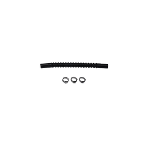 DeatschWerks Convoluted Tubing 150mm Length x 10mm ID Side 1 x 10mm ID Side 2 - Black