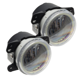 Oracle Lighting 07-09 Jeep Wrangler JK Pre-Assembled LED Halo Fog Lights -UV/Purple