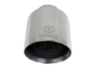 aFe Takeda Universal Exhaust Tip 2-1/2 IN Inlet x 4-1/2 IN Outlet x 7 IN L- Polished