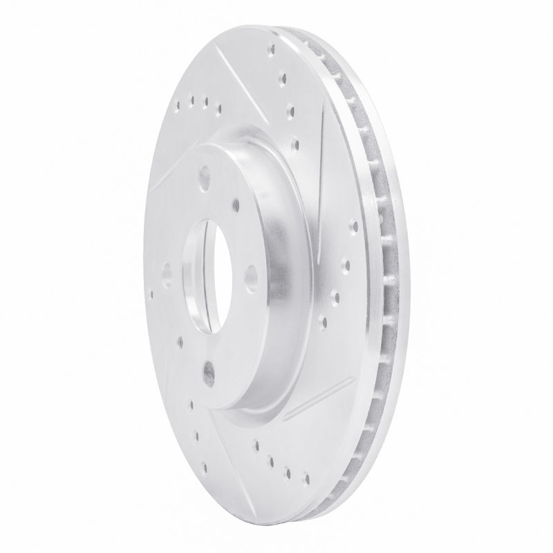 R1 84-87 Nissan Micra (Canada) Front Right Drilled & Slotted Silver Brake Rotor
