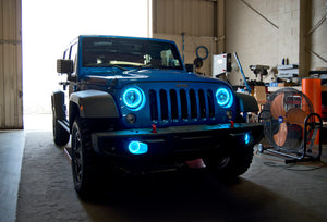 Oracle Jeep Wrangler 07-17 Halo Kit - ColorSHIFT w/ Simple Controller