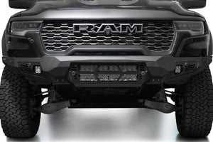 Addictive Desert Designs 25+ RAM 1500 RHO Bomber Front Bumper (20 Inch Lights)