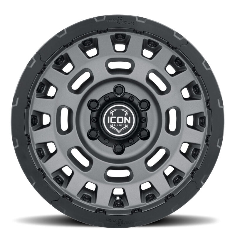 ICON Hammer Pro 17x8.5 / 6x5.5 / 25mm / 5.75in BS - Charcoal