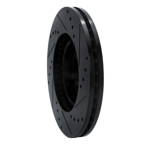 R1 09-15 Toyota Corolla (Mexico) Front Left Drilled & Slotted Black Brake Rotor