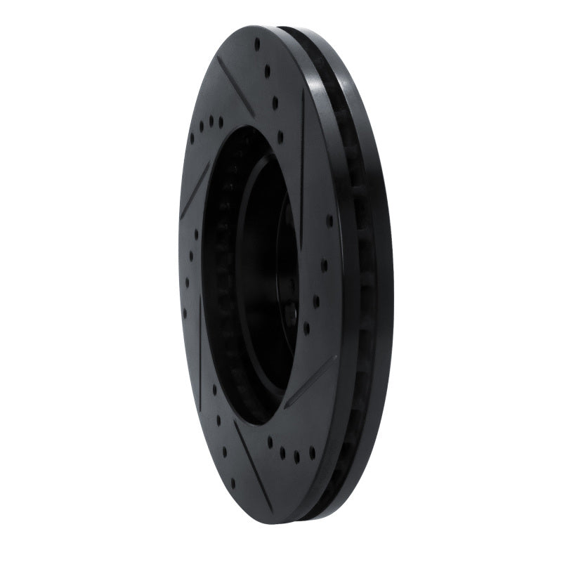 R1 09-15 Toyota Corolla (Mexico) Front Left Drilled & Slotted Black Brake Rotor