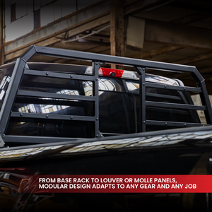 Gen-Y 19+ Dodge Ram 2500/3500 Defender Headache Rack/ 3-Molle Panels - Black
