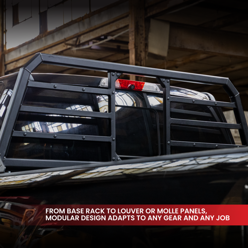 Gen-Y 19+ Dodge Ram 2500/3500 Defender Headache Rack/ 3-Molle Panels - Black