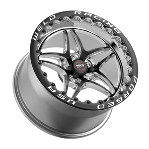 Weld S81 Beadlock 15x9/5x114.3/6.5 BS/3.18 HB - Black Center - Polished Shell - Black SBL MT Wheel