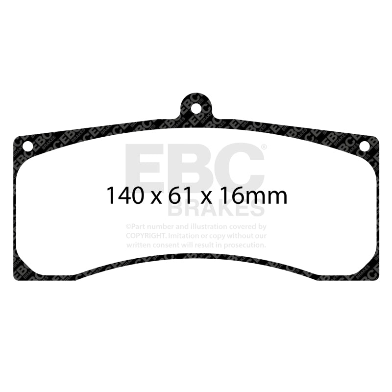 EBC Racing 13-14 Ford Mustang Boss 302S (w/380mm Disc) SR-21 Sintered Race Front Brake Pads