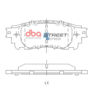 DBA 2018+ Toyota C-HR Street Series Rear Brake Pads