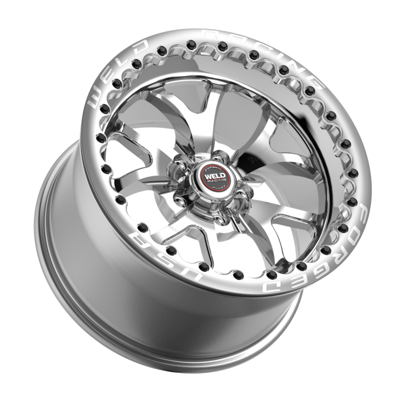 Weld S76 Beadlock 17x10/5x120/7.2 BS/3.18 HB - Polished Center - Polished Shell - Black SBL Wheel