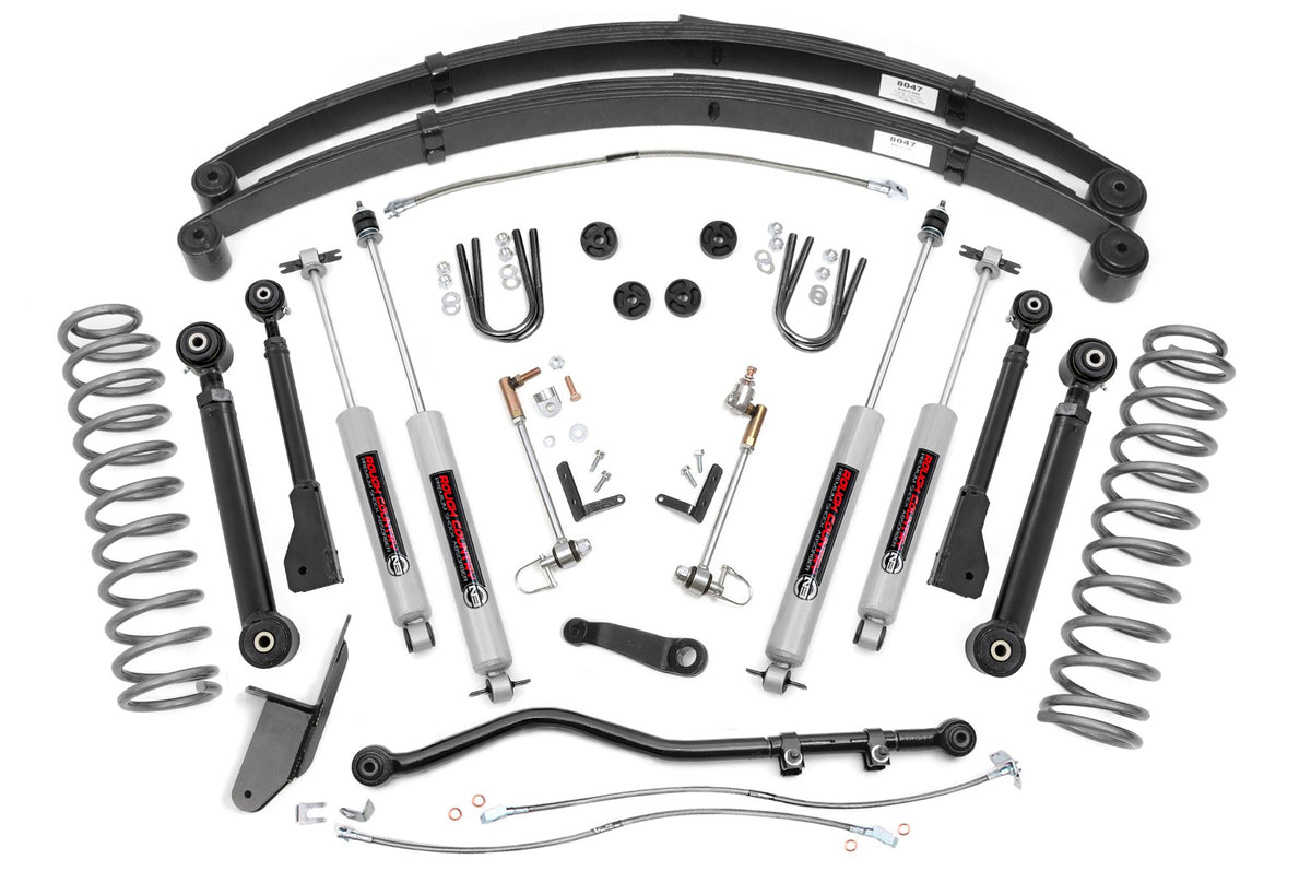 Rough Country 4.5 Inch Lift Kit RR Springs | X-Series | Jeep Cherokee XJ 2WD/4WD (84-01)
