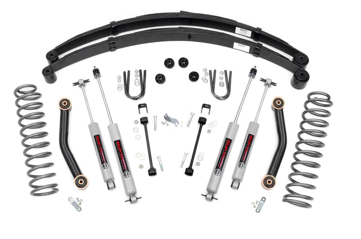 Rough Country 4.5 Inch Lift Kit RR springs | Jeep Cherokee XJ 2WD/4WD (84-01)