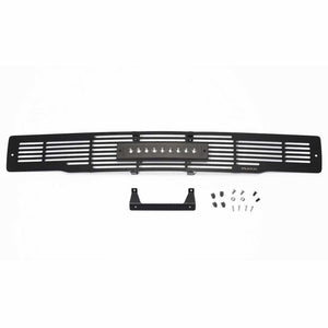 Putco 15-17 Ford F-150 - SS Black Bar Design w/10in Luminix Light Bar Bumper Grille Inserts