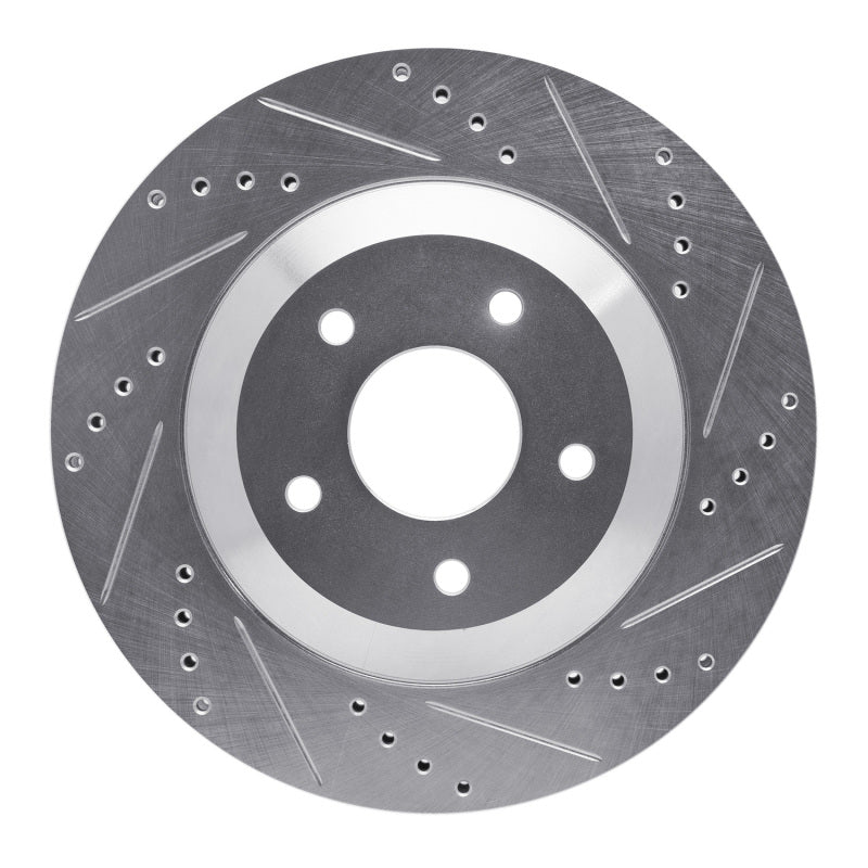 R1 97-9 Chevrolet Corvette Left Front Drilled Black Brake Rotor
