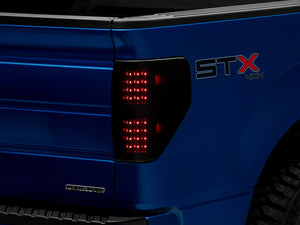 Raxiom 09-14 Ford F-150 Styleside Axial Series LED Tail Lights- Black Housing (Smoked Lens)